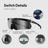 SWITCH Z87.1+ ballistic shooting glasses with smoke tinted lens, included in the Premium Eyes & Ears Combo